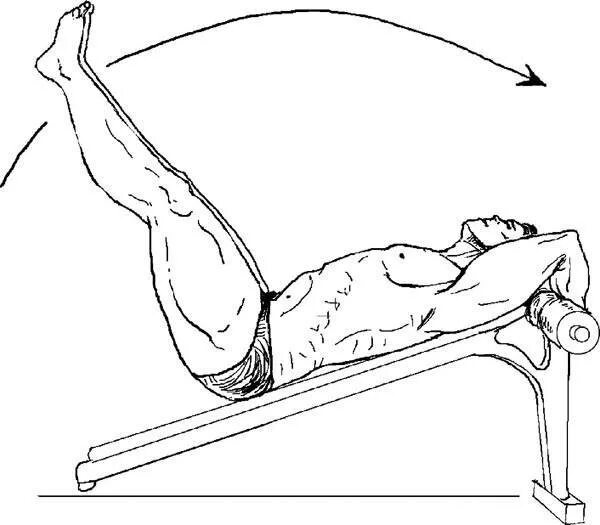 Подъем лежа. Подъем ног лежа на наклонной скамье. Подъем ног на наклонной скамье на пресс. Скручивания на наклонной скамье. Скручивания на римском стуле техника.