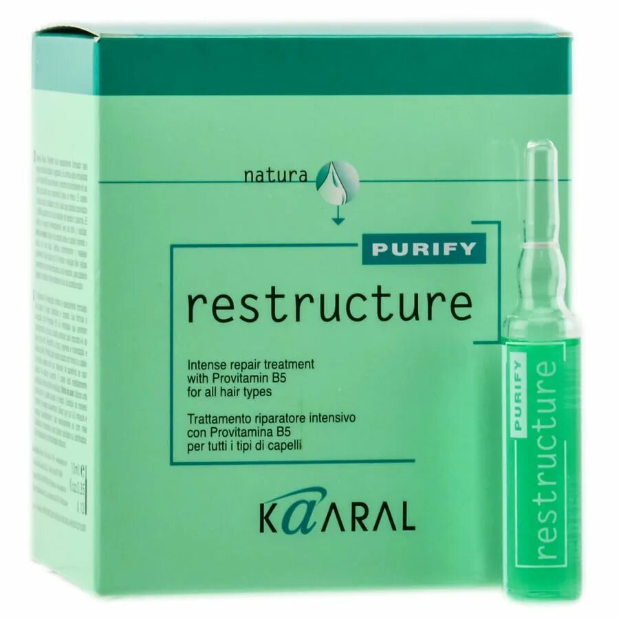 Kaaral Purify ампулы. Kaaral Purify restructure ампулы. Restructure Kaaral Purify intense Repair treatment. Purify restructure intense Repair treatment.