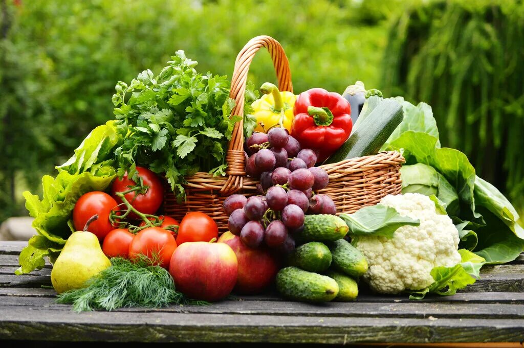 Лето время овощей и фруктов. Овощи и фрукты. Корзинка с овощами. Урожай овощей. Корзинка с овощами и фруктами.