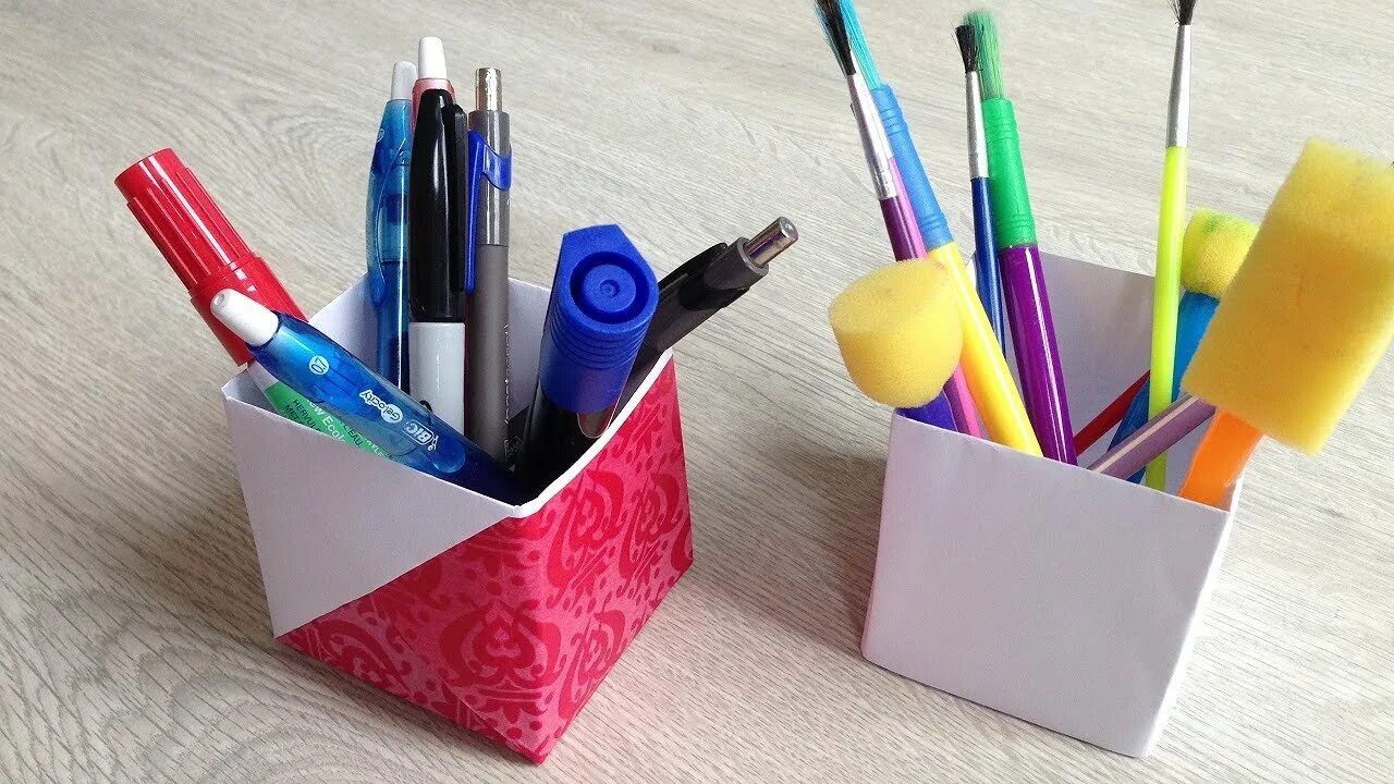 Оригами подставка для карандашей. Подставка для карандашей. подставка под карандаши оригами. подставка для карандашей из бумаги.