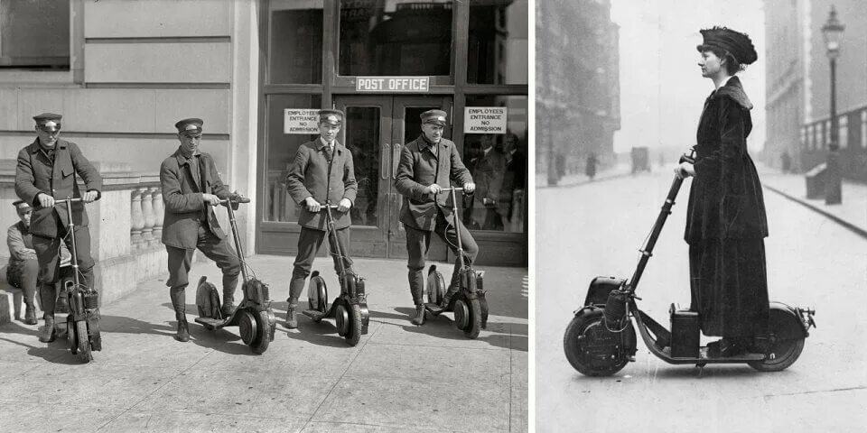 Autoped самокат 1900. Электросамокаты 1905 года. Электросамокаты начала 20 века. Как раньше в народе называли двухколесную