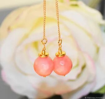 Коралловые сережки