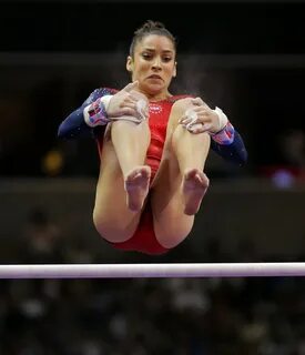 Gymnast nip slip.