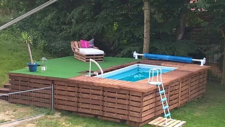 Подиум для бассейна на даче своими руками DIY Outdoor Floating Swimming Pool Deck Diy swimming pool, Diy pool, Swimming po