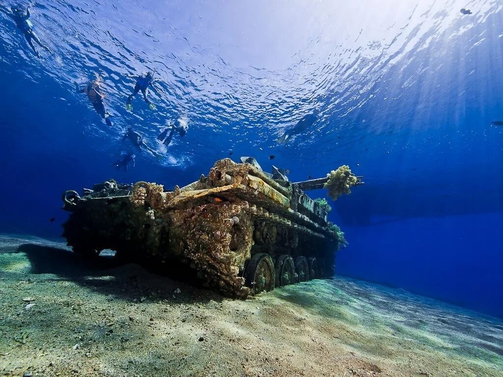 Подводный музей Акаба. Красное море дайвинг Акаба. Иордания дайвинг Акаба. Затонувший танк Иордания. Корабли на дне океана