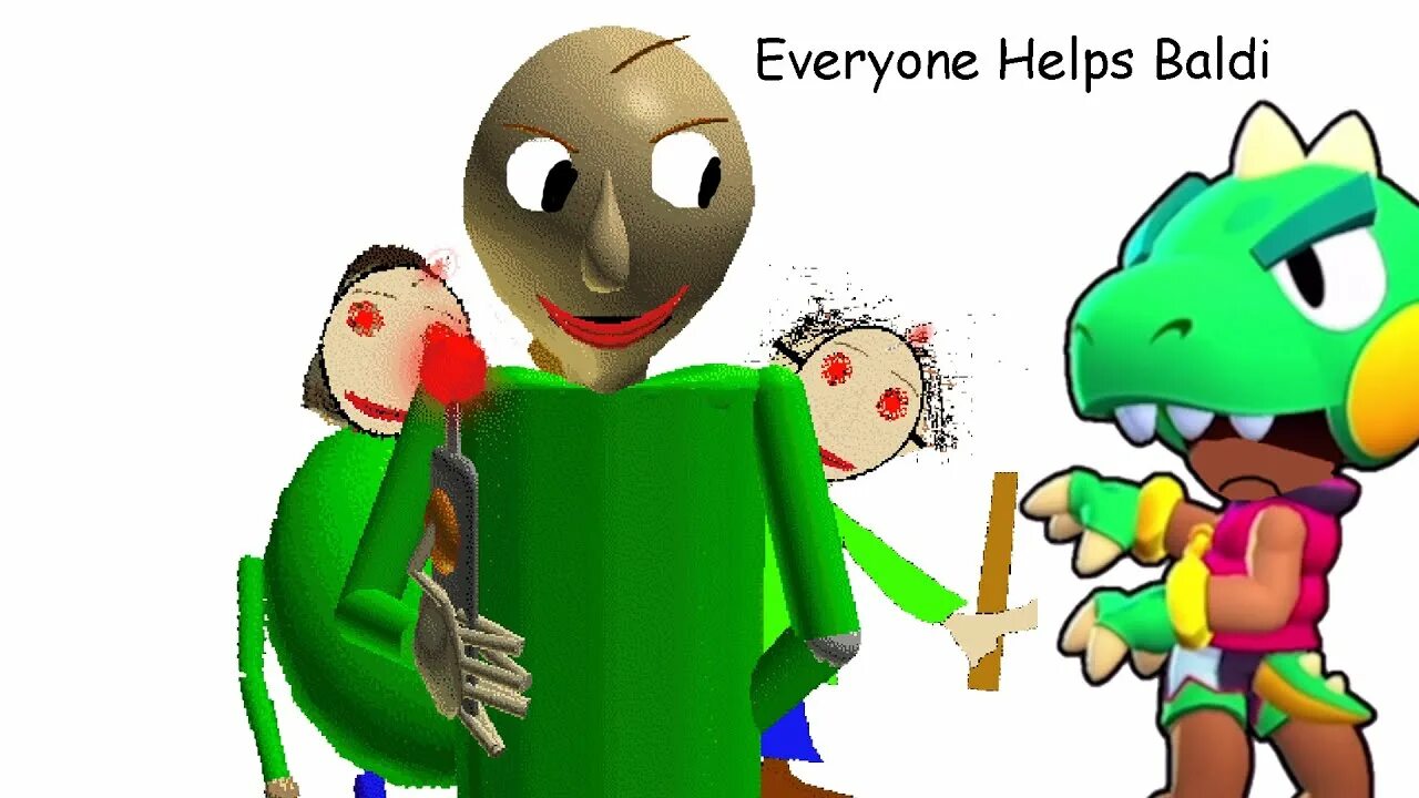 Everybody helps. Playtime helps Baldi. Helps Baldi. Baldi helps everyone. 1st Prize helps Baldi.