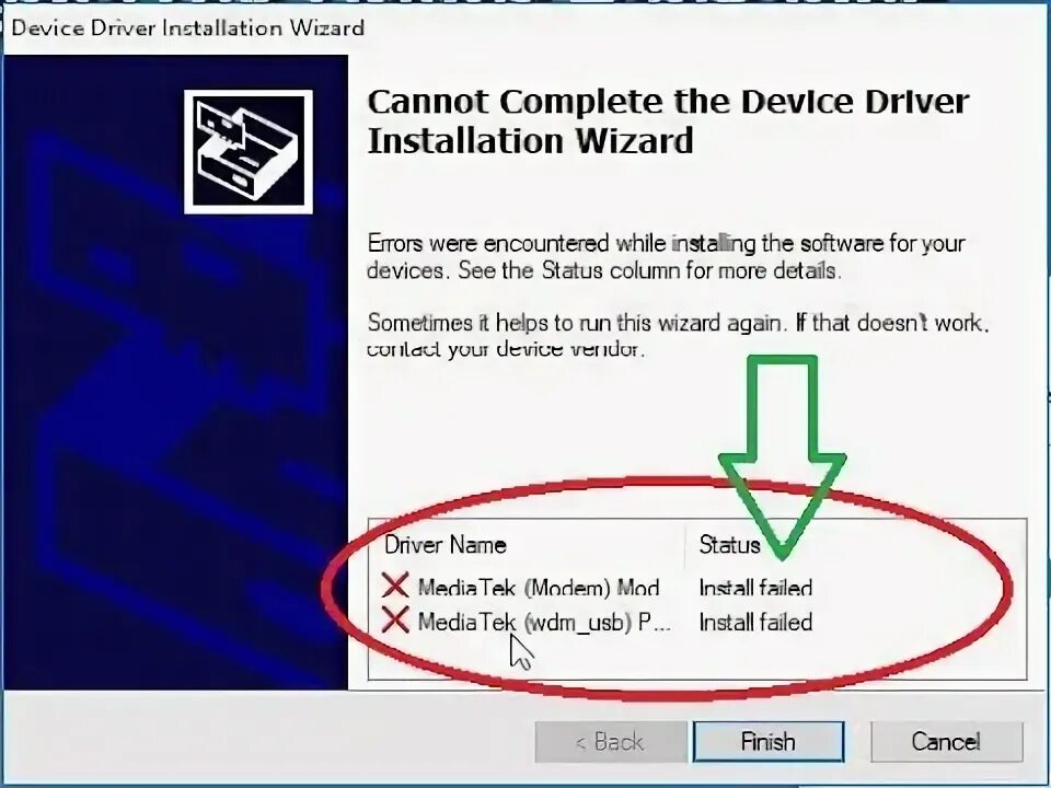 Outline failed install tap device. Outline failed install tap device
