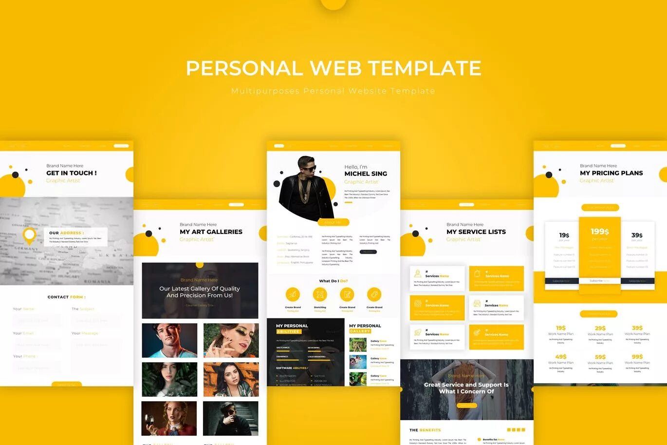 Websites Yellow. Лендинг пекарни. Web to Yellow PNG. PSD to jpg. Образцы персональных сайтов