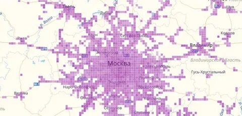Карта покрытия мтс московская область 2024