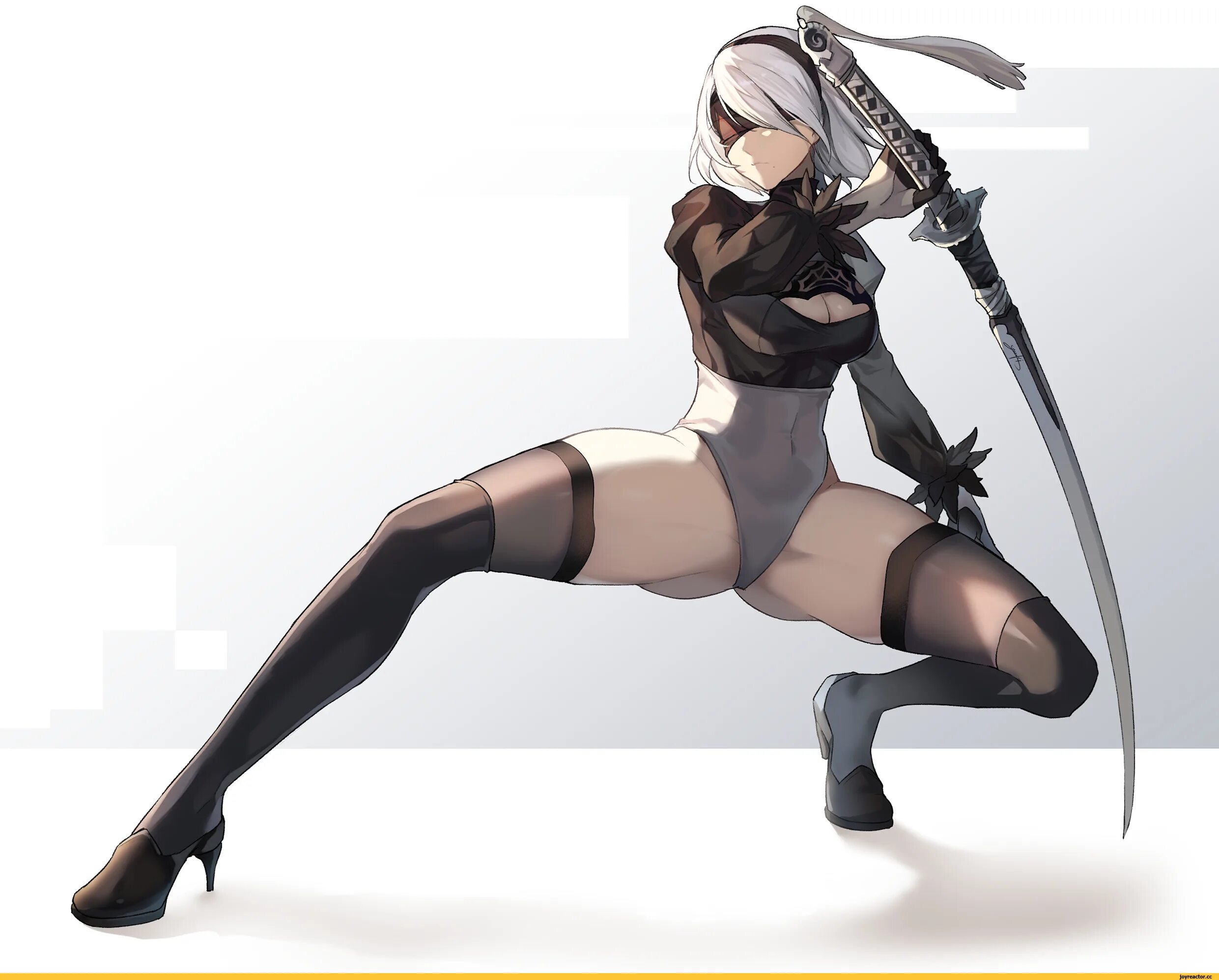 Играл в NieR: Automata? Смотри - сама 2B YoRHa в моей постели