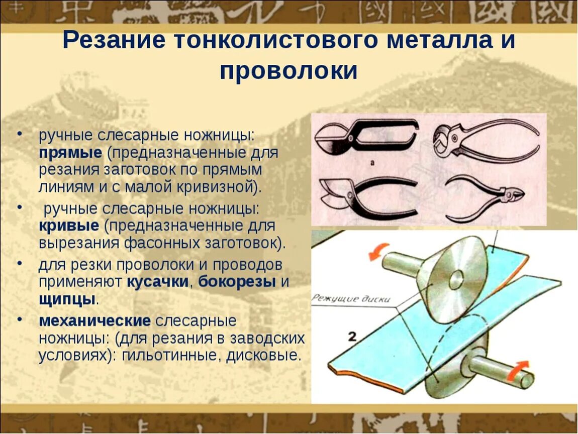 Ножницы ручные для резки металла типа 1 Назначение. Инструмент для зачистки тонколистового металла 5 класс. Резание тонколистного металла. Приемы резания тонколистового металла. Ручные операции технология 5 класс