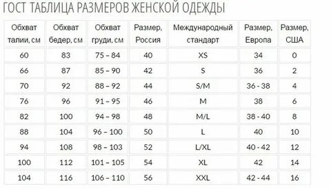 42 размер одежды женский это какой русский