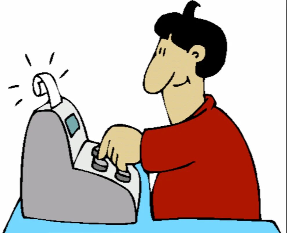 Продавец сдает сдачу
