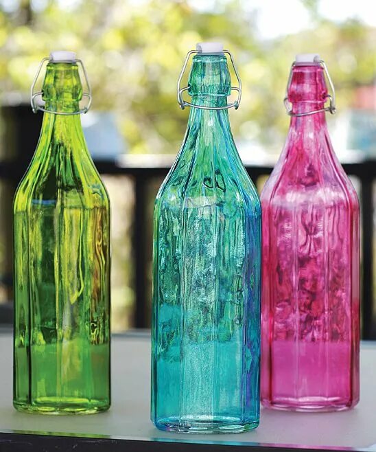 Coloured bottles