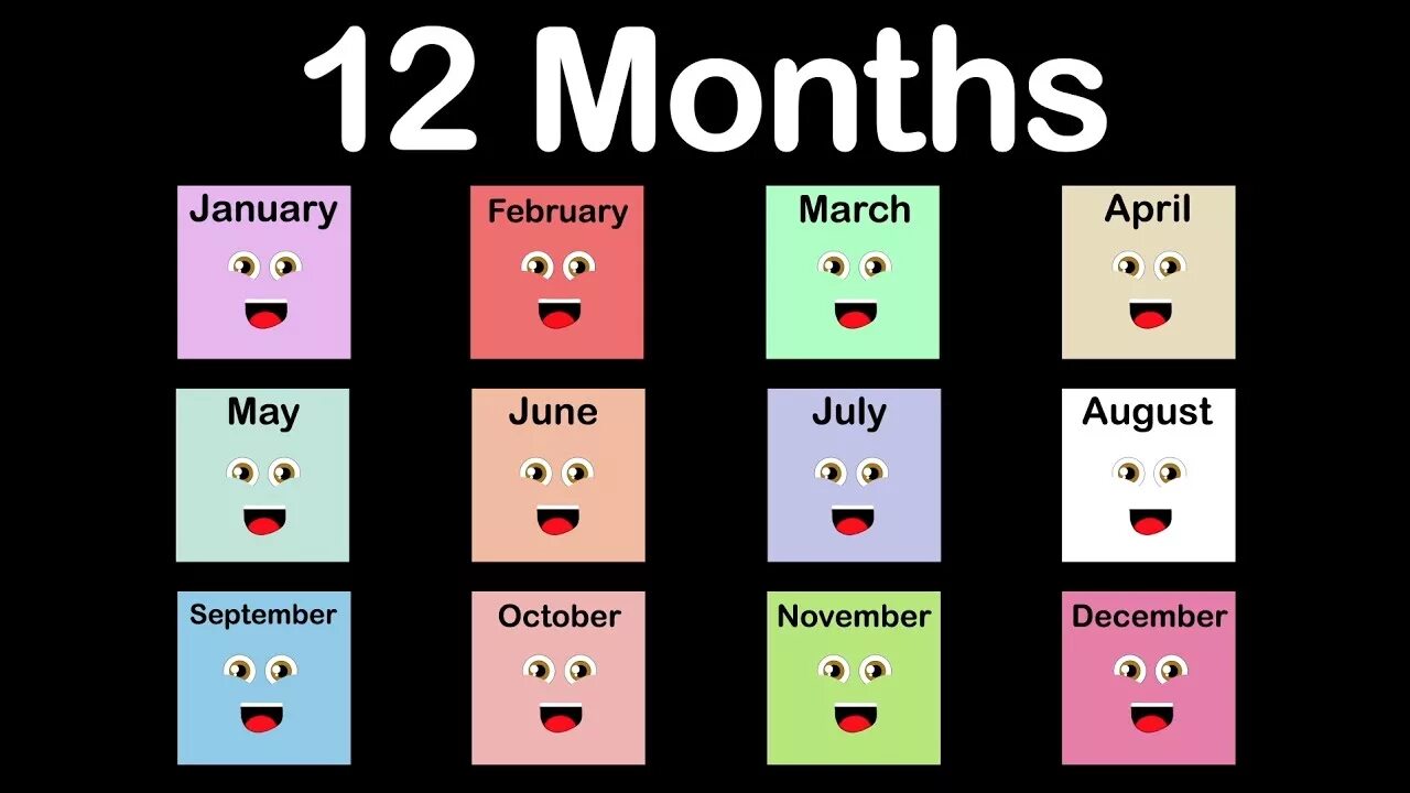 12 Months. 12 Months of the year. Months in a year. Twelve months of the year. February is month of the year
