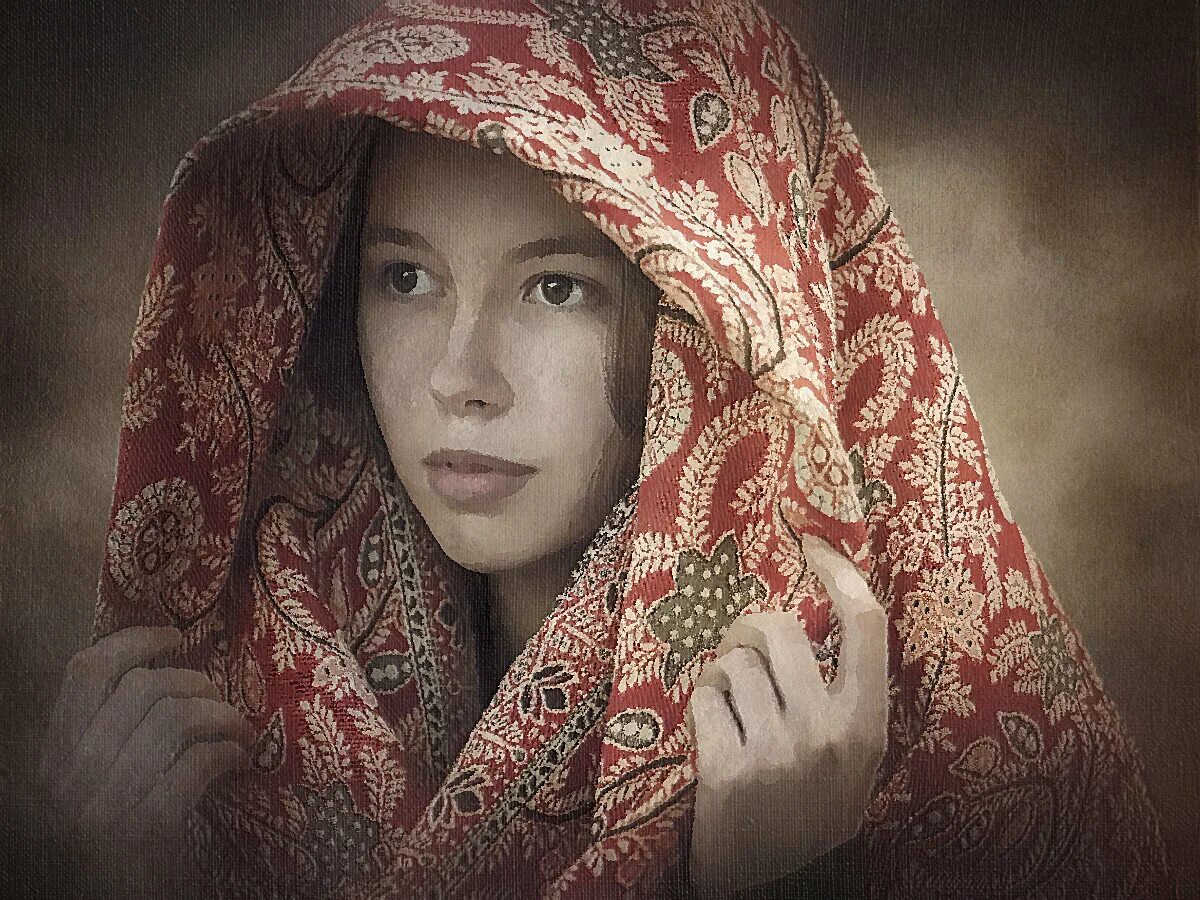 Бабушкин платок. Портрет девушки в платке. Платок из бабушкиного сундука. Шерстяной платок Бабушкин.