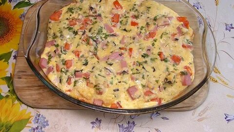 Омлет с колбасой в духовке