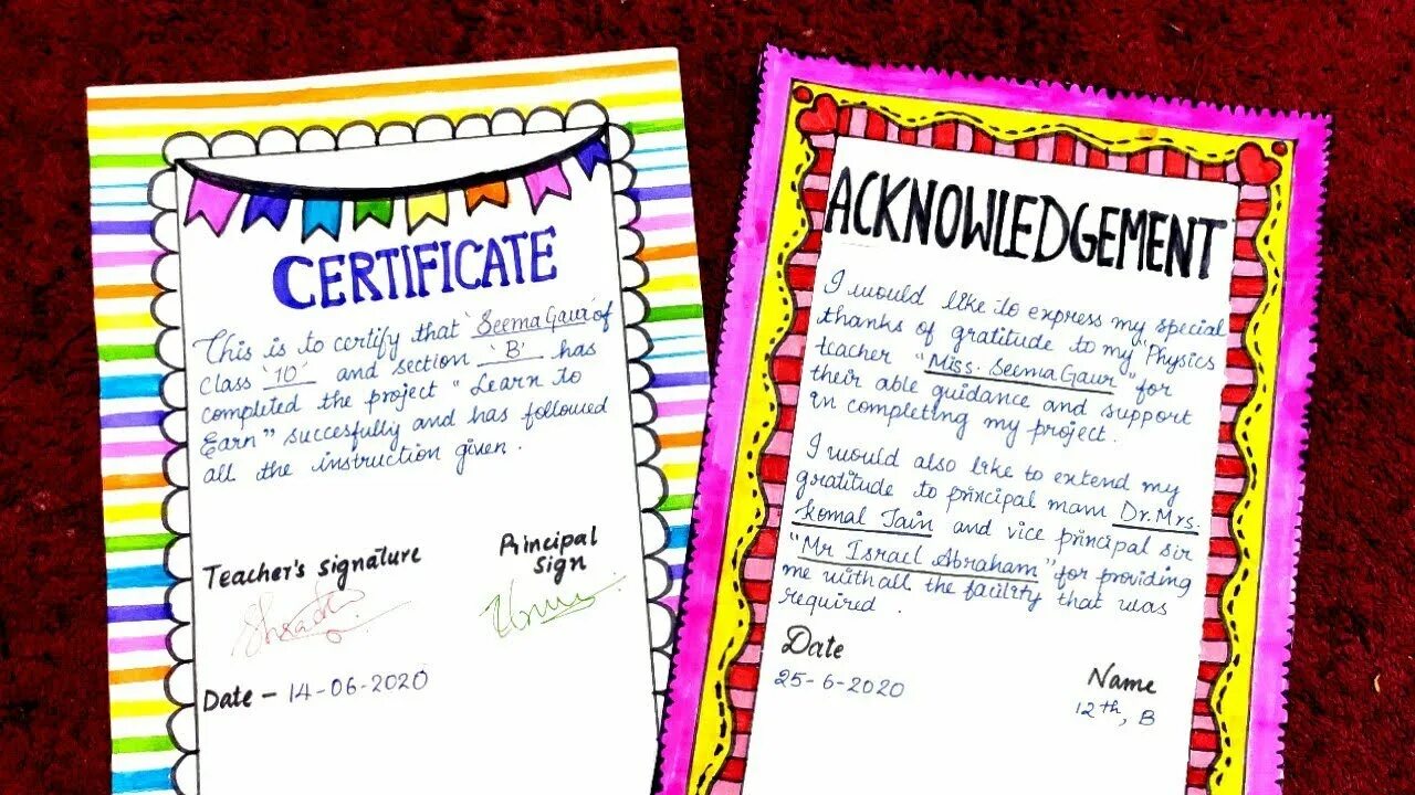 Index certificate