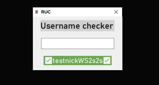Account check username