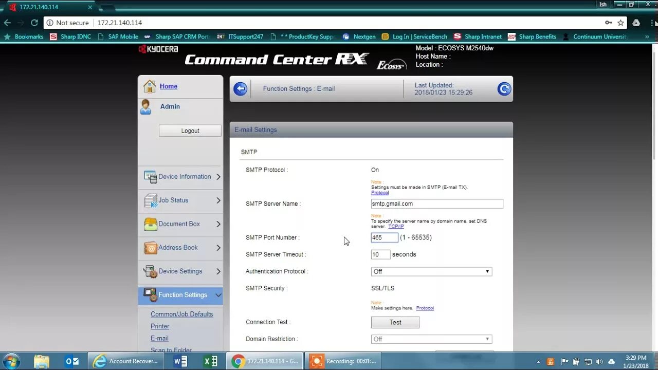 Kyocera default password. Kyocera scan to smb. smb сканирование xerox. smtp kyocera настройка. np n443nda сканирование smb.