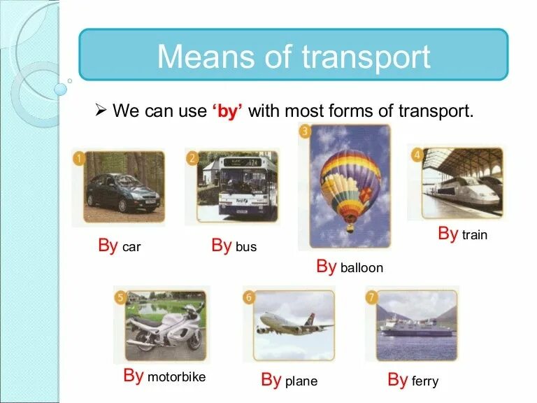 Means of transport. Means of transport картинки. Different means of transport. Английский язык means of transport.