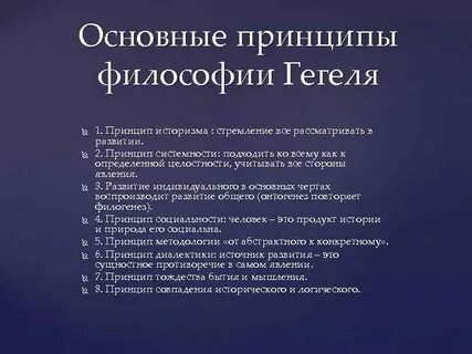 Основные принципы философии
