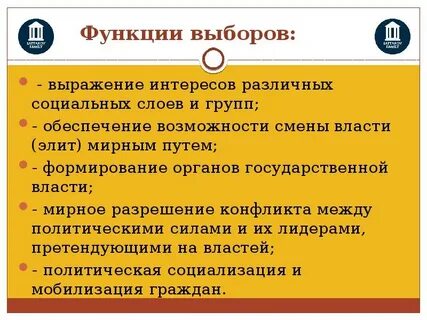 Избирательная кампания функции