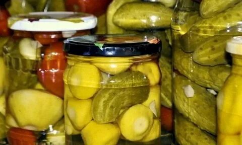 Маринуем огурцы с патиссонами