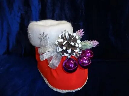 Сапожок новогодний своими руками из бутылки