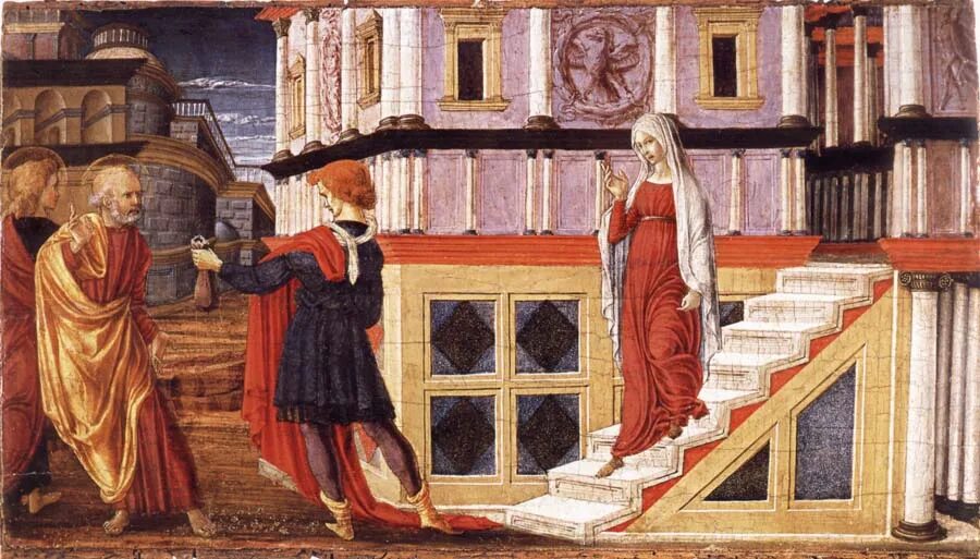 симон волхв. беноццо гоццоли. липпи 4 апостола. симона волхва. библейские персонажи апостол петр.