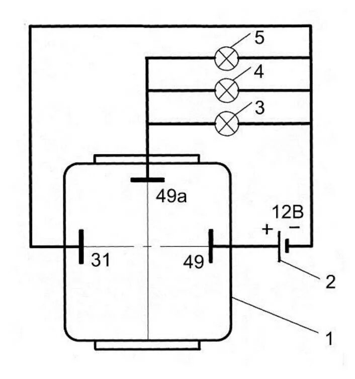Как проверить реле поворотов. Реле поворотов 495.3747 схема подключения. Реле поворотов 3747 схема подключения. Реле 642.3747 схема принципиальная. Реле поворотов 494.3747 схема.