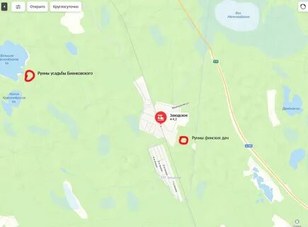 Заходское на карте ленинградской