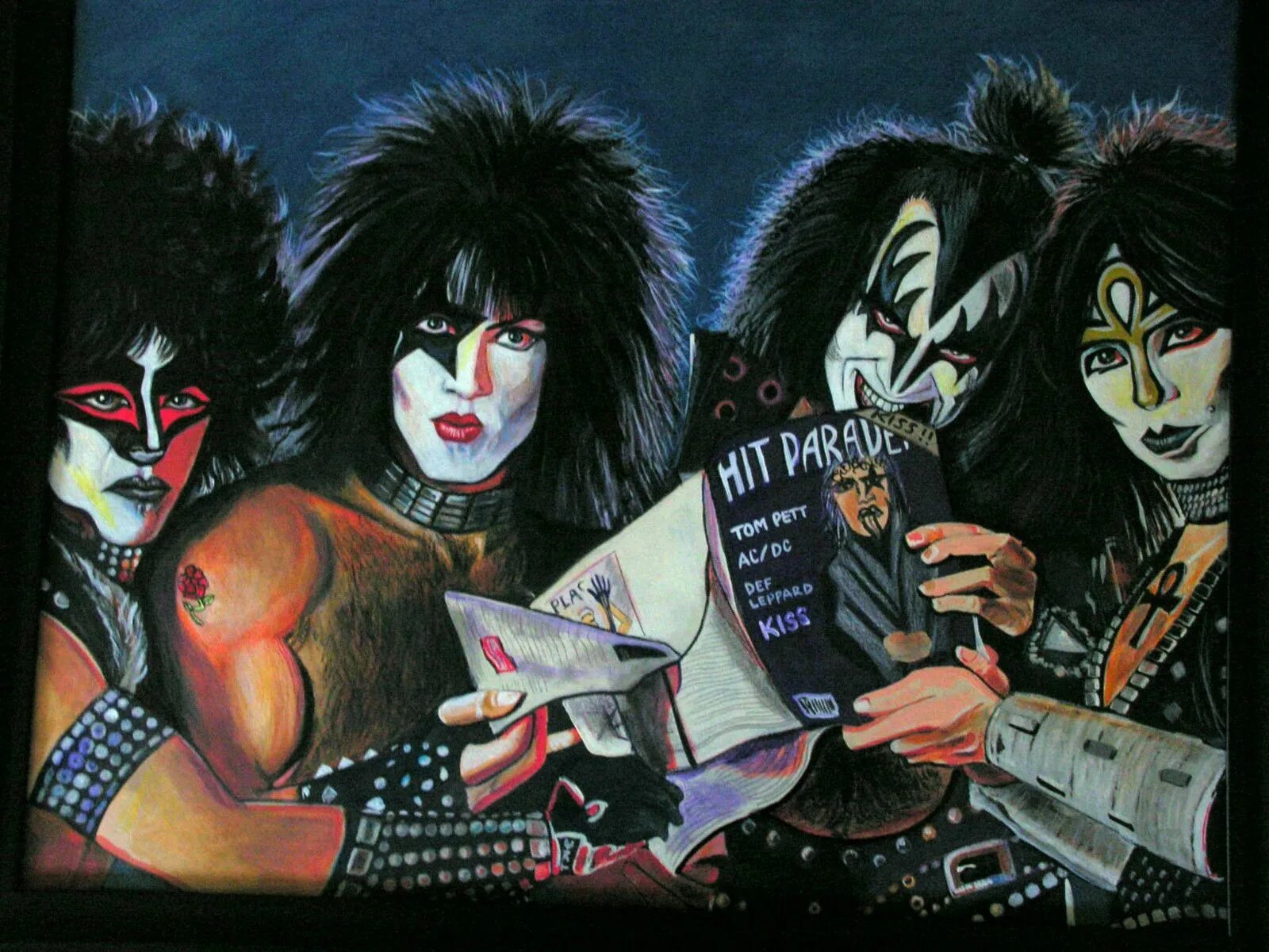 Kiss the night. Группа Кисс Катман. Kiss creatures of the Night 1982. Eric Carr 1982. Группа Кисс обложки альбомов.