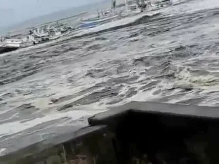 Цунами видео очевидца
