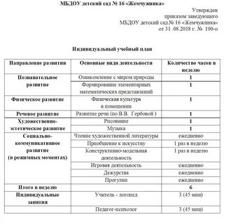 Индивидуальный план работы с семьей в доу