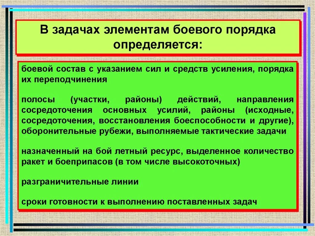 Изменения элементов задачи. Задачи элементам боевого порядка. элементы задачи. при постановке задач элементам боевого порядка. содержание боевой задачи, элементы боевого порядка.