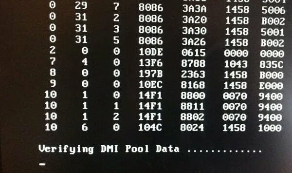 Verifying DMI Pool data. DMI Pool data что это. Verifying DMI Pool data и дальше. Verifying DMI Pool data и дальше не грузит. Dmi pool data