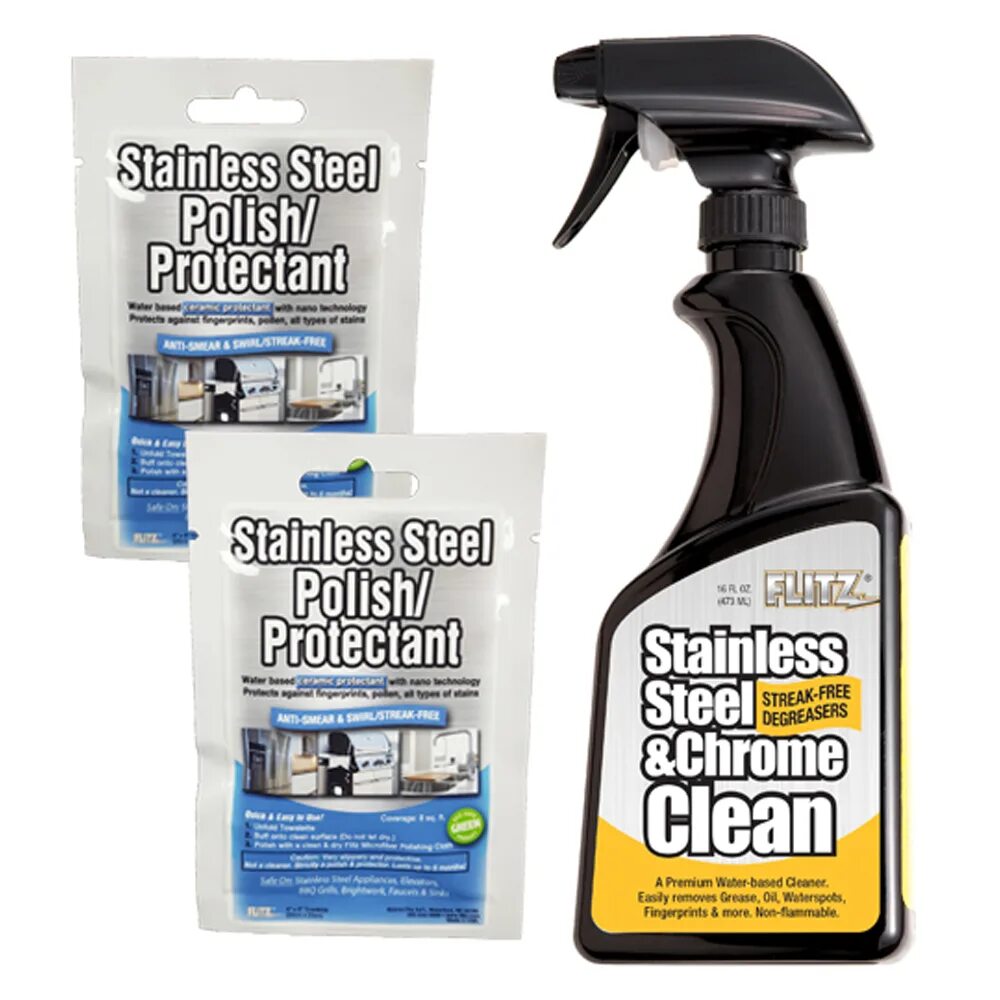 Flitz Stainless Steel & Chrome Cleaner. Chrome cleaner