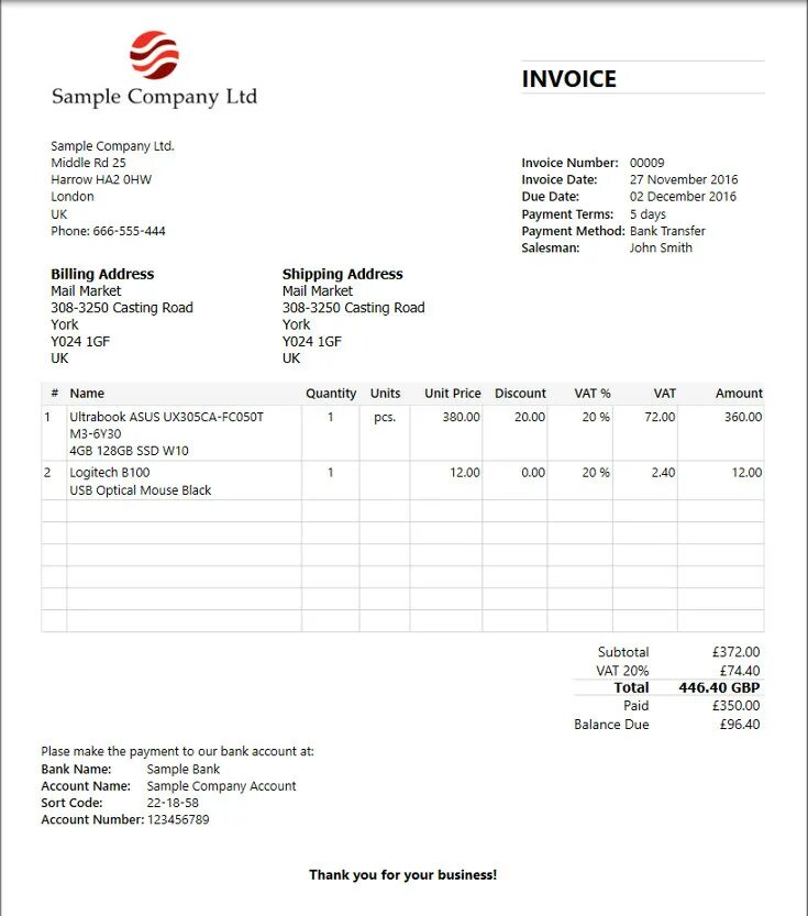Invoice перевод на русский