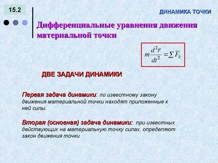 Динамик точки