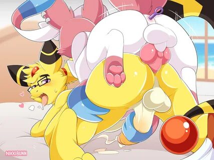 nikkibunn, ampharos, eeveelution, sylveon, nintendo, hi res, alleros (howli...