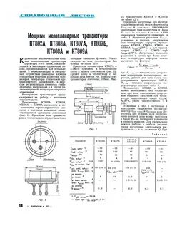 Технические характеристики транзистора