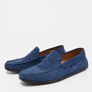 Suede penny loafers