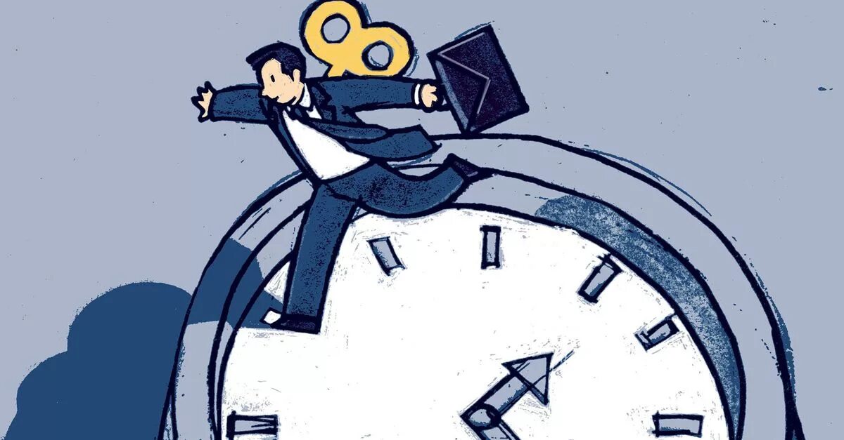 Нарушение работы часов. Сокращение рабочего времени. сокращение рабочего дня. нарушение режима труда и отдыха. время иллюстрация.