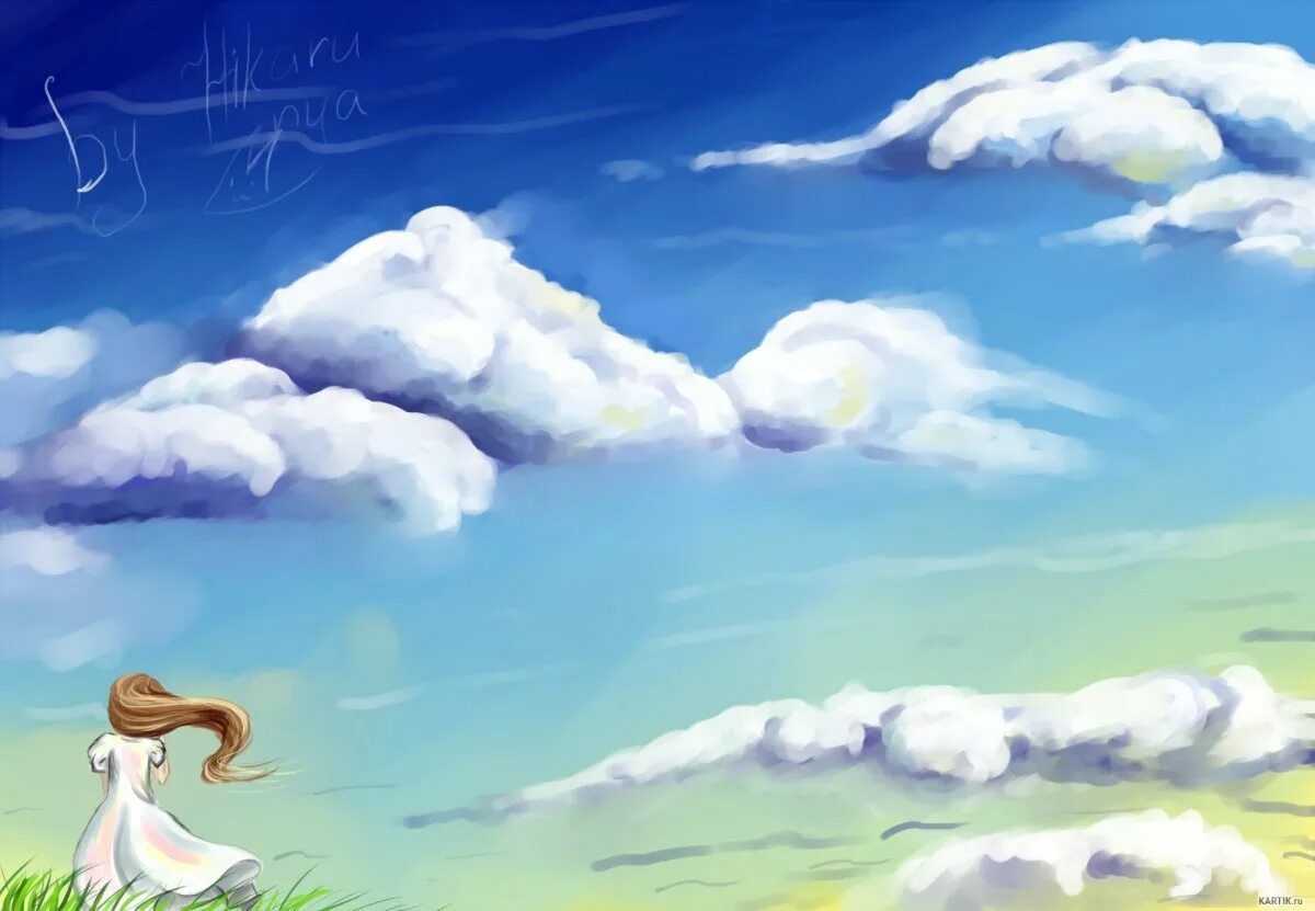 Картинки нарисованное небо. Сказочные облака. Красивое мультяшное небо. Красивые мультяшные облака. Красивые облака рисунок.