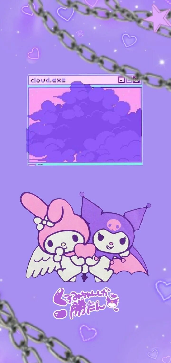 Onegai my melody kuromi. Kuromi hello kitty обои. Обои с хеллоу китти курами и мелоди. Куроми и мелоди на обои. Kuromi санрио.