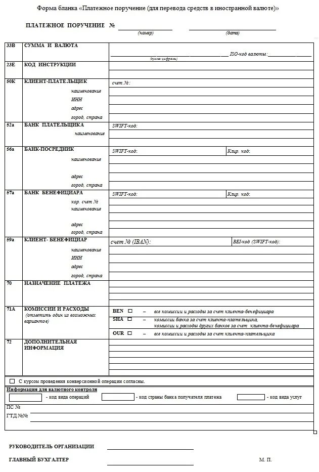 Валютное платежное поручение образец заполнения. Форма платежного поручения Swift. Платежное поручение Свифт образец. Валютное платежное поручение бланк. Платежное средство в иностранной валюте