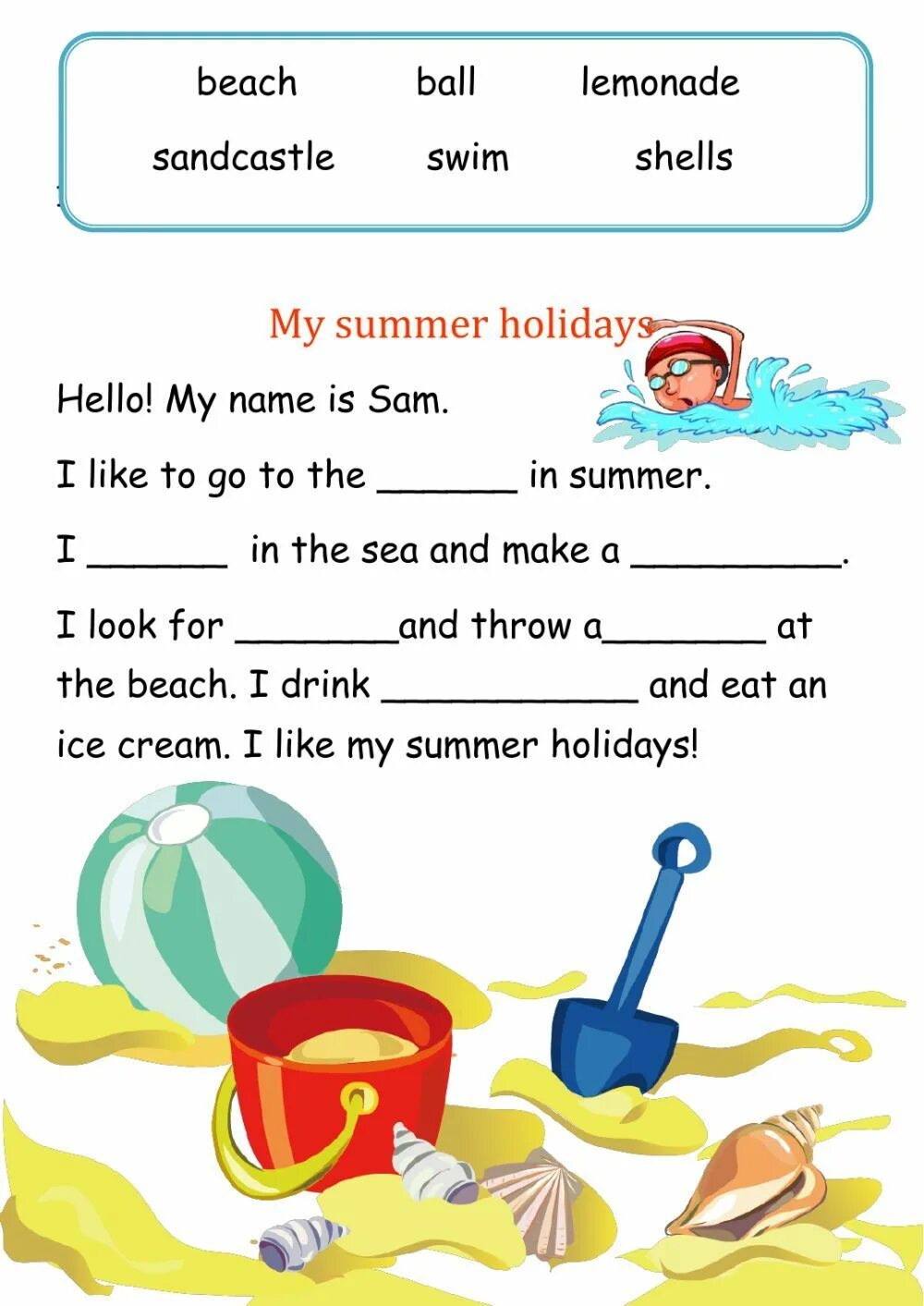 Text about holidays. Summer Holidays задания. Задания на Holidays activities английский. My Summer Holidays задания. Summer Holidays задания для детей.