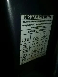 Давление в шинах nissan