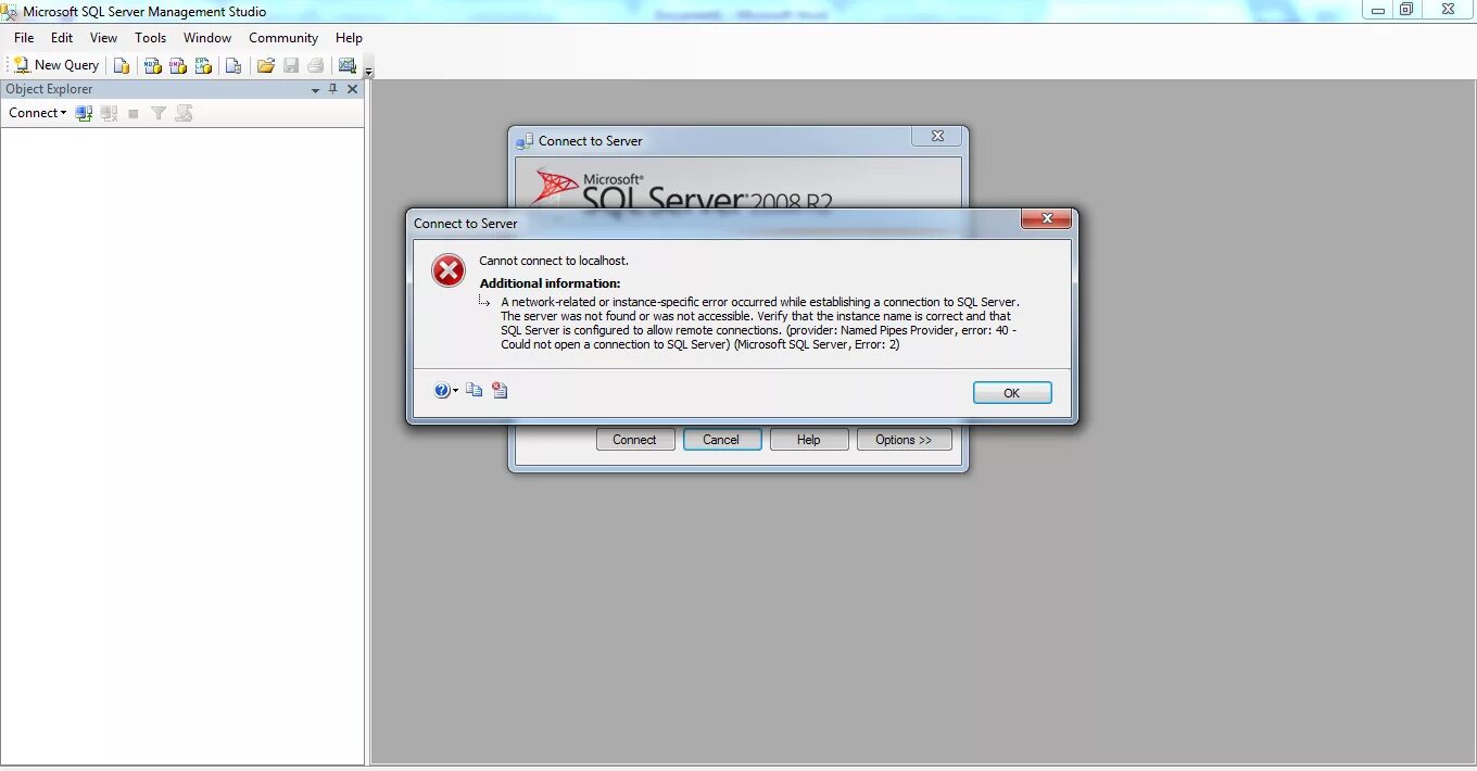 Ошибки SQL. Error 40. Runtime ошибка SQL Server. Ошибка от SQL Server.. Cannot establish connection